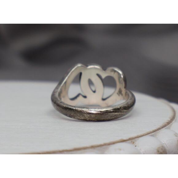 James Avery 925 Linked Hearts Ring Size 7 / 5.38G - Picture 4 of 6